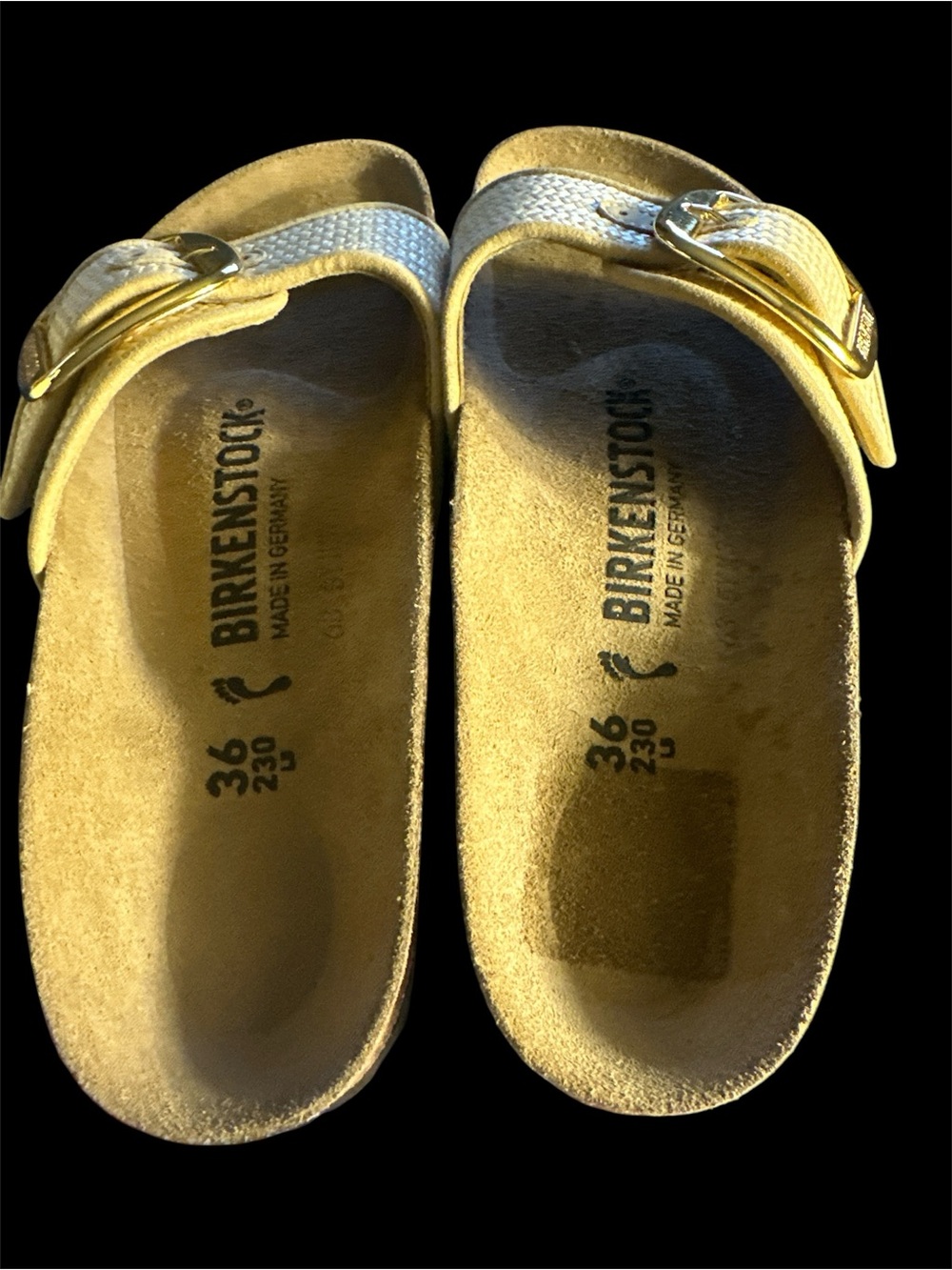 BIRKENSTOCK Madrid Big Buckle Raffia Slide Sandals in Natural NWT Size 36 - Picture 4 of 5